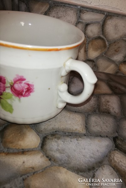 Rare shape porcelain rose Zsolnay mugs, mugs, nostalgia pieces, rustic decoration