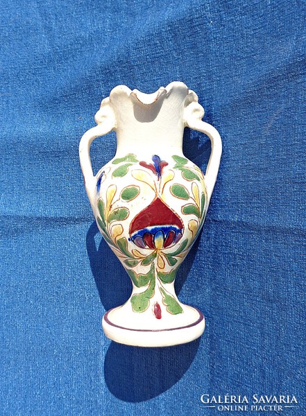Bozsik Kunszentmárton jelzéssel festett kerámia váza