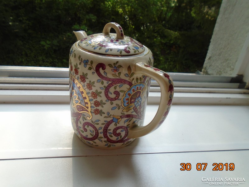 1889 Royal Austria Gutherz Oscar and Edgar Izniki Pomegranate Flower Pattern Tea Pour