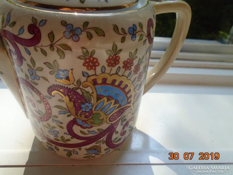 1889 Royal Austria Gutherz Oscar and Edgar Izniki Pomegranate Flower Pattern Tea Pour
