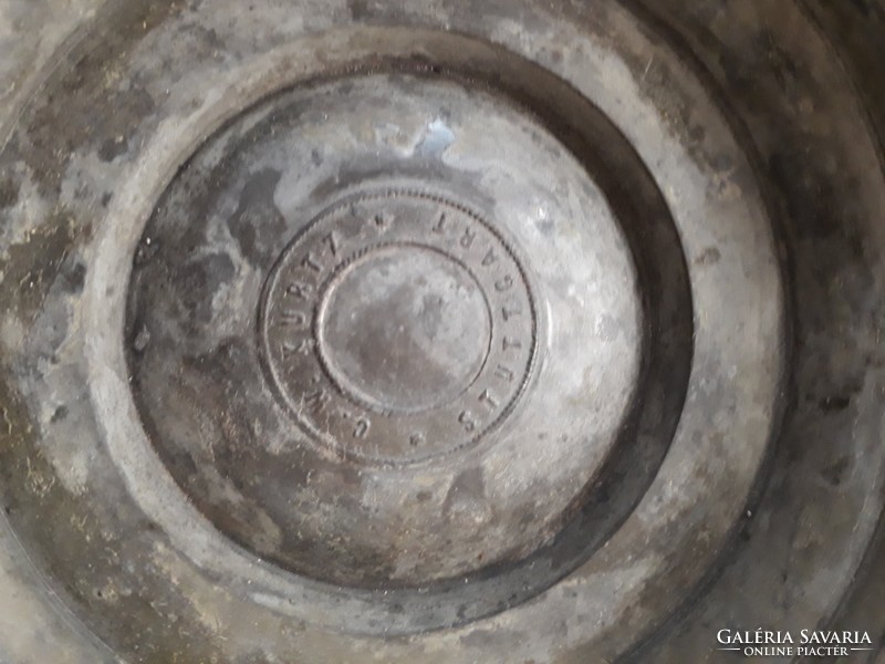 Monumental tin bowl from 1884