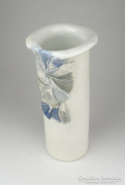 0Z184 Vastagfalú iparművészeti kerámia váza 19 cm