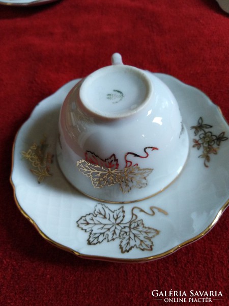 Antik Cseh porcelán kávés csészék 6 db kávéskészlet