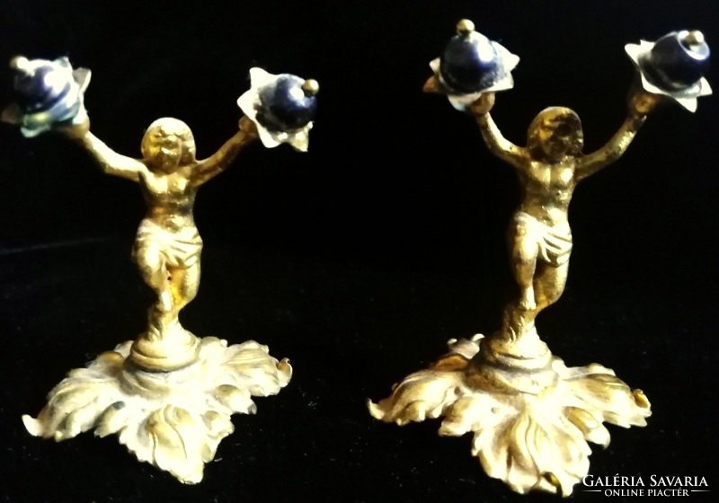 5 cm high detailed gold plated mini statues