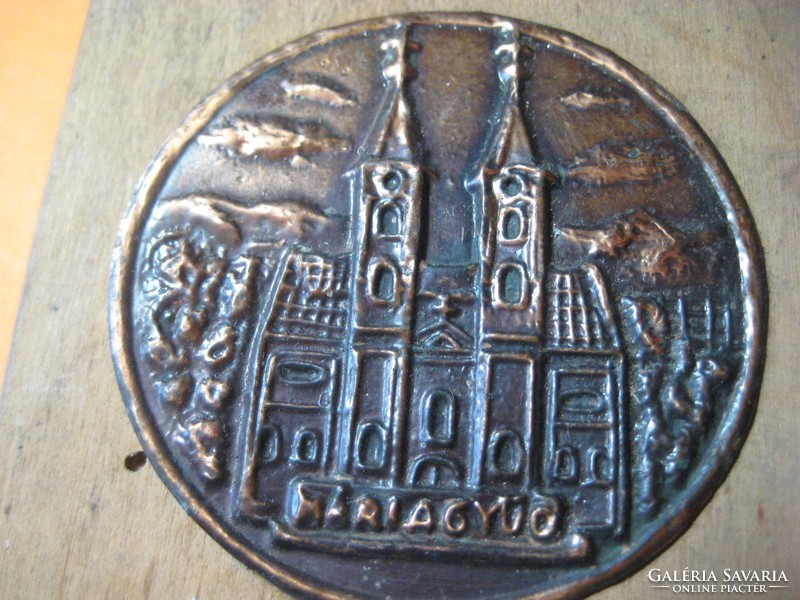 Máriagyód shrine, plaque, can be hung on the wall, 5.5 cm part of the metal