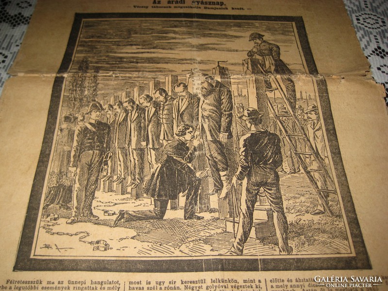 Az aradi gyásznap a Budapest , című  képes politikai  napilap címlapján  ,1897 október 6