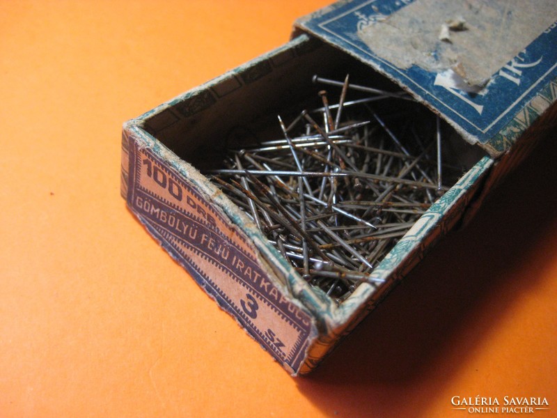 Antique paper box with buttons 7.2 x 4.6 x 2.2 cm