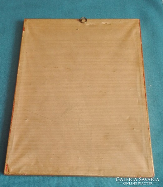 Szignózott bécsi rézkarc vászon nyomata, 18,5 x 25 cm
