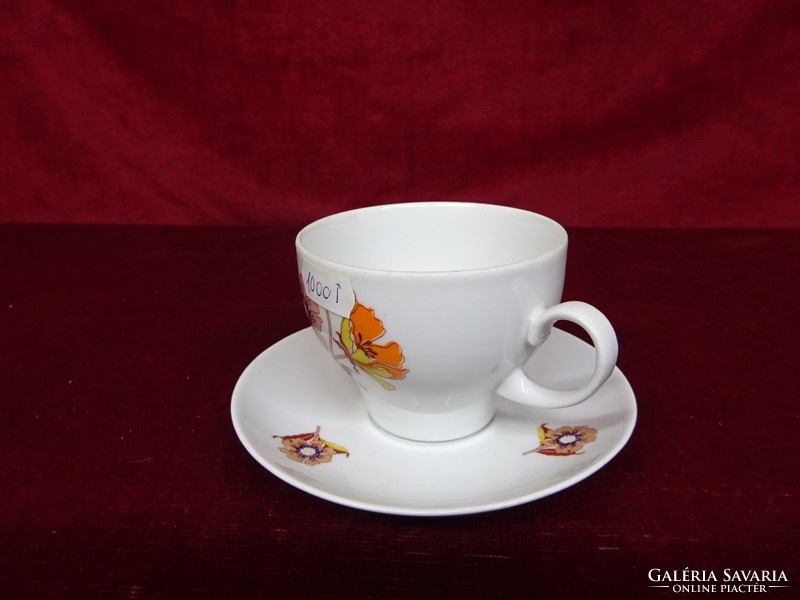 Kahla German porcelain teacup + placemat with beautiful pattern. He has!