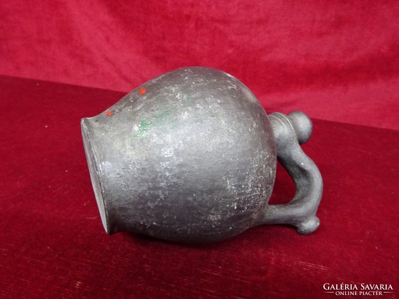 Mohács black ceramic rattle jug, height 16 cm. He has!