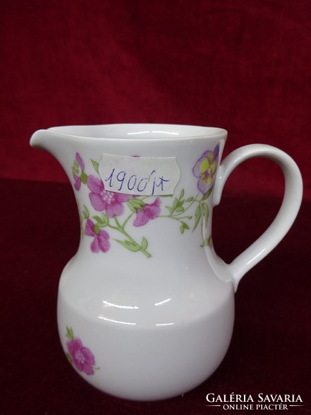 KAHLA német porcelán tejkiöntő rózsaszín virágmintával, magassága 10,5 cm. Vanneki!