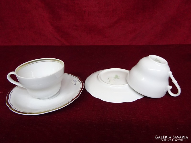 KAHLA minőségi német porcelán teáscsésze + alátét, eddig  nem használták. Jókai.