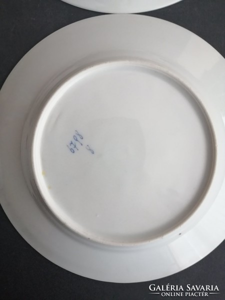 Antik kobaltkék aranyozott porcelán kistányérok 6db- EP