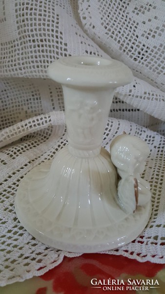 Faience angelic candle holder