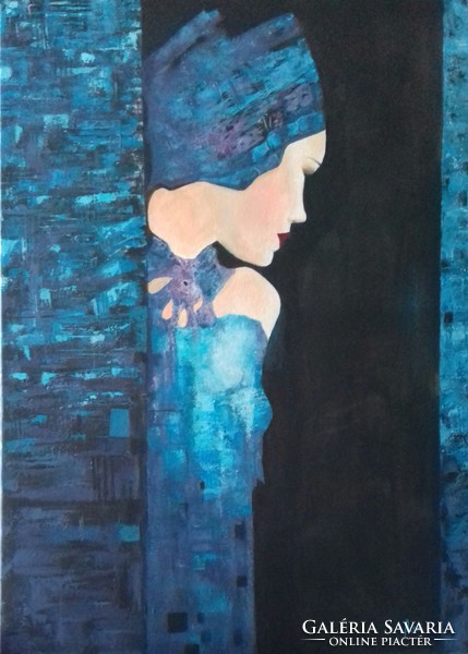 The painting The Woman - in Blue