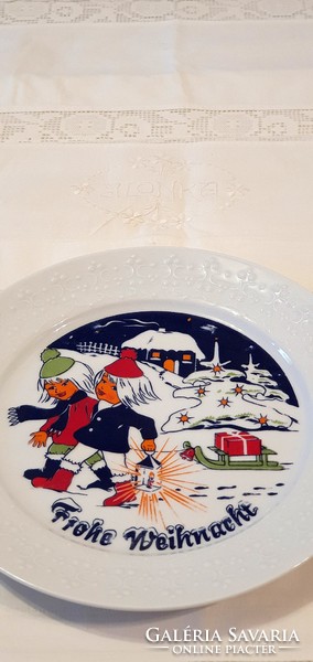 Gyönyörű német, FREIBERGER porcelán tányér.