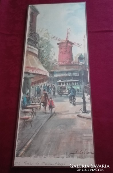Print of a painting by Lucien delarue moulin rouge
