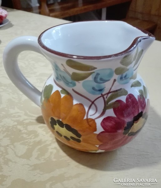 Italian Deruta ceramic jug, spout
