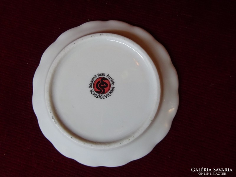 Német minőségi porcelán mini asztalközép, Bad Hofgastein címerével. Vanneki!