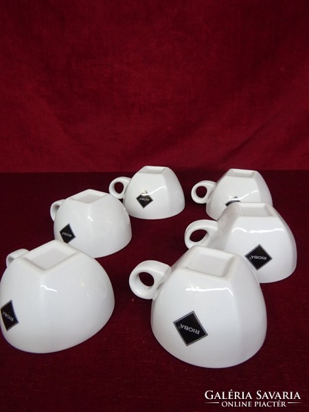 Italian porcelain teacup, set of 6 with rioba inscription. Thick village cups. He has!