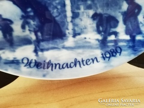 Berlini 1989-es limitált kiadású porcelán falitányér