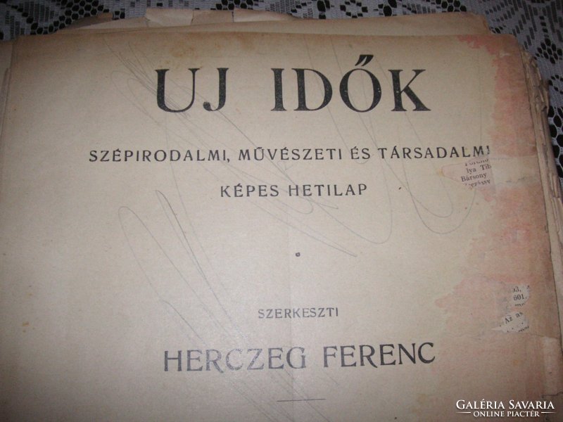 New times. Ed. Ferenc Herczeg, 1926 i. Semester bond