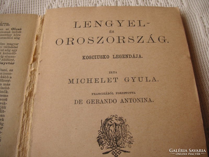 Gyula Michelet: Poland and Russia, 1878.