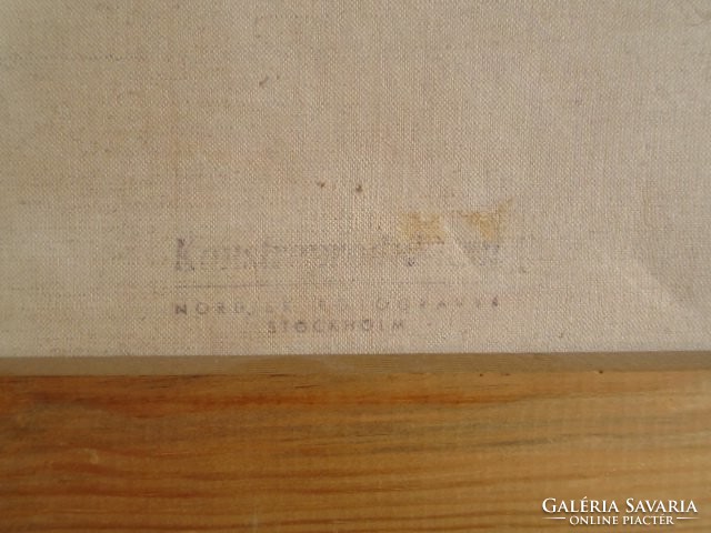 SAM UHRDIN (1886-1964): Dalainteriör, signerad Sam Uhrdin, olja på duk,  68 x 56 cm örök garancia 