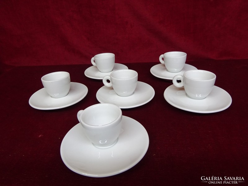 Italian porcelain 12-person coffee cup + saucer, illy caffe. In original packaging. He has!