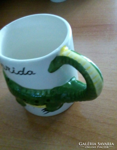 Florida crocodile ceramic cup