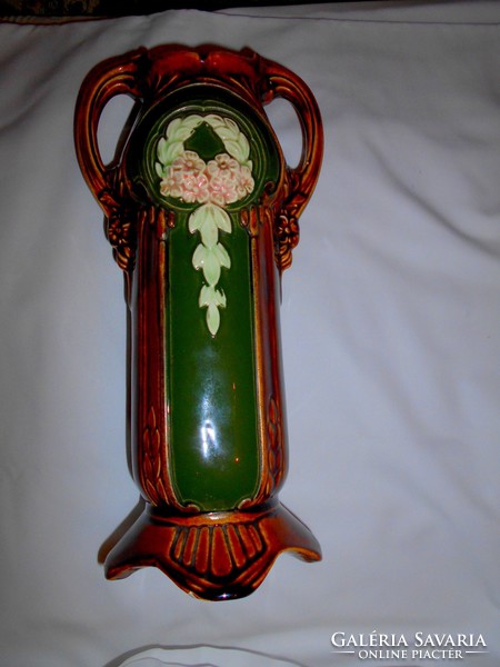 Art Nouveau majolica vase 28.5 cm