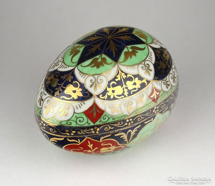 0Z285 Hatalmas jelzett cseh porcelán tojás 1910 k.