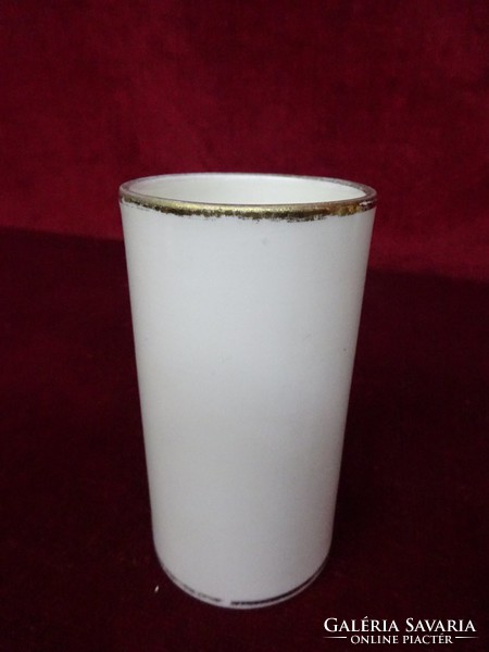 Rheintal Sevelen svájci porcelán henger alakú váza, magassága 10,2 cm. Wimmis látképével. Vanneki!