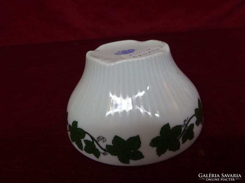 Jl menau German porcelain sugar bowl. Beautiful green pattern in a display case. He has!