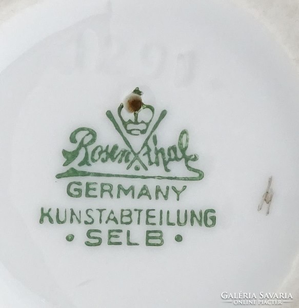 0Z316 Régi jelzett Rosenthal madár 7.5 cm