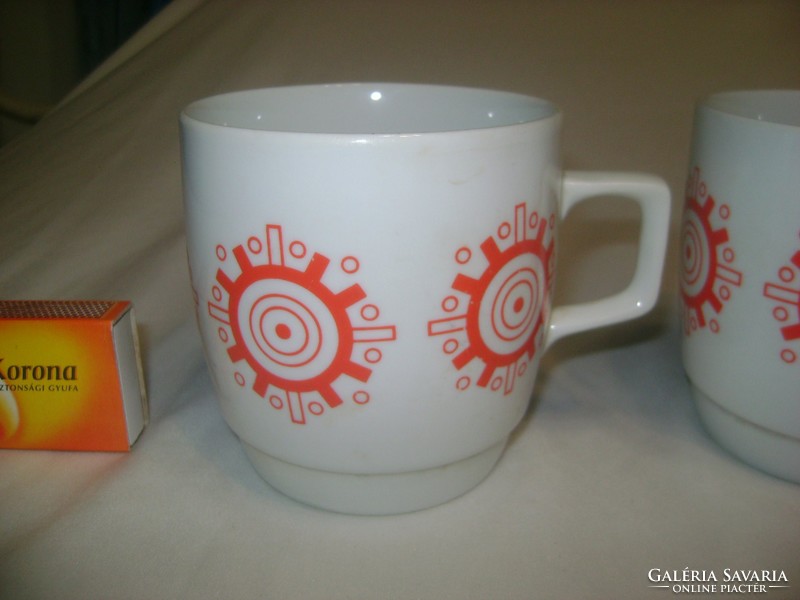 Zsolnay tea mug, cup - three pieces together
