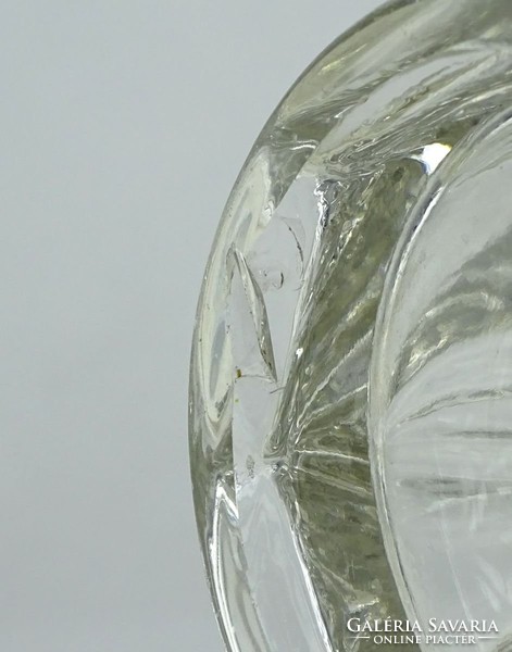 0Z479 Retro jelzett Cseh üveg díszváza pár 20 cm