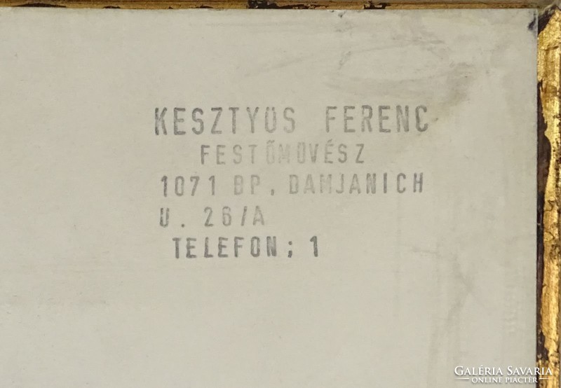 0Z515 Kesztyűs Ferenc : Bőzsöny Ferenc tűzzománc portré 29,5 x 19,5