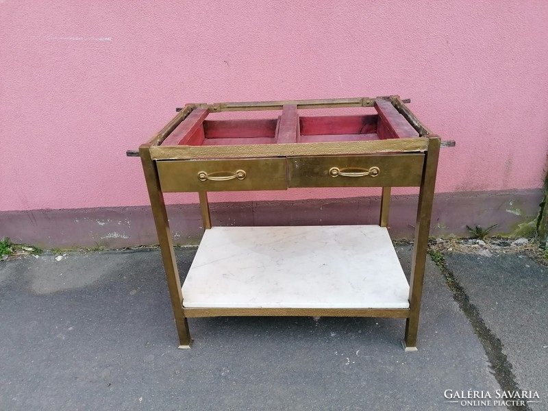 Art Nouveau copper table