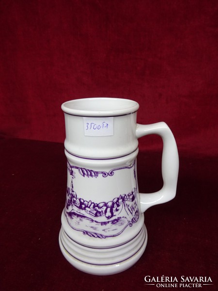 Great Plain porcelain beer mug with the inscription Hódmezővásárhely, 16.5 cm high. He has!
