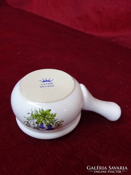 Francia porcelán fondue kiöntő, felső átmérője 6,5 cm, magassága 4 cm. Vanneki!