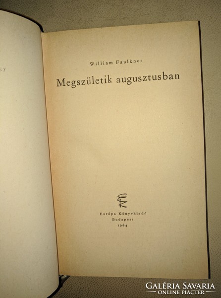 William Faulkner: Megszületik augusztusban  1964