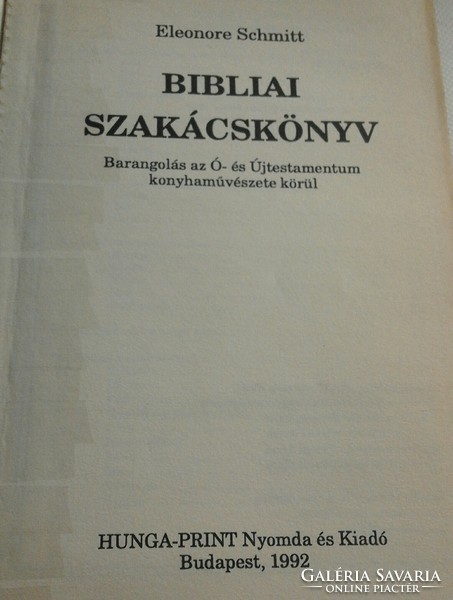 Bibliai Szakácskönyv 1992 Eleonore Schmitt