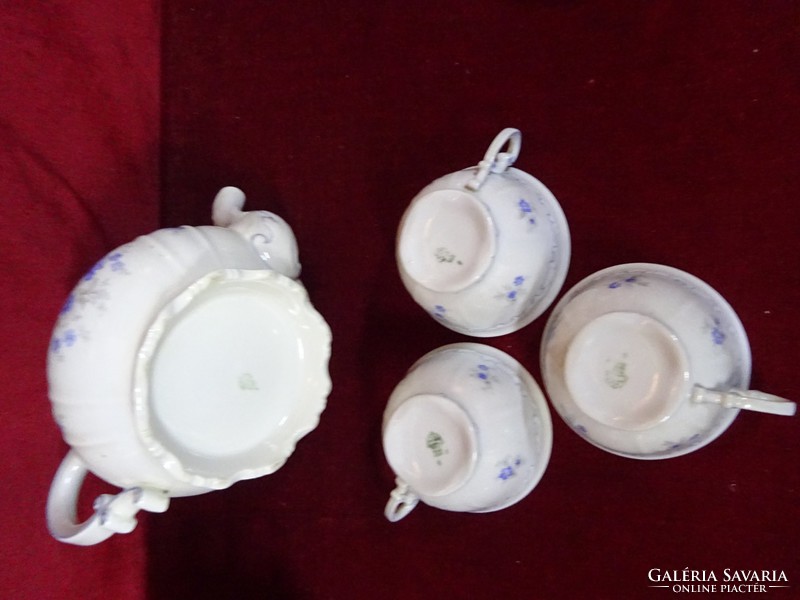 Zsolnay porcelain antique tea set with shield seal. He has!