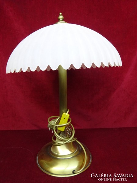 Bavill table lamp, bronze base, glass shade, 55 cm high. He has!