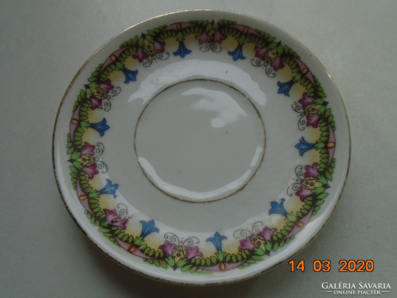 1884 Mz altrohlau mark, numbered flower patterned coffee cup coaster