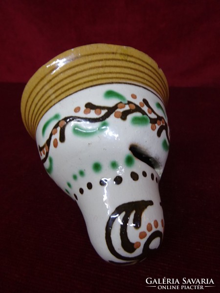 Hungarian ceramic, hand-painted baby money box. It has a diameter of 9.5 cm and a height of 10 cm. He has!