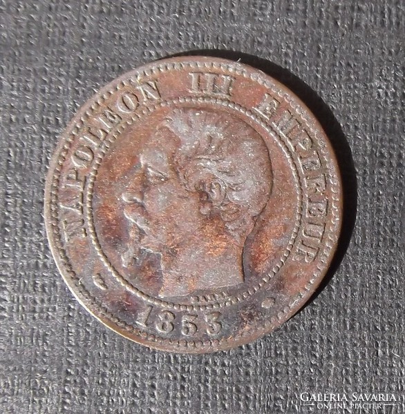 2 centimes 1853 MA
