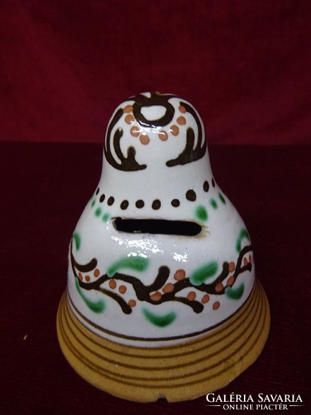 Hungarian ceramic, hand-painted baby money box. It has a diameter of 9.5 cm and a height of 10 cm. He has!