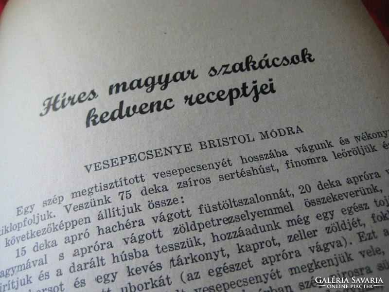 Hatvani Lili , Ételművészet - Életművészet  1934 . első kiadás